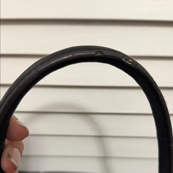 b. makowsky Black Leather Satchel with Silver Accents GUC - Picture 8 of 8